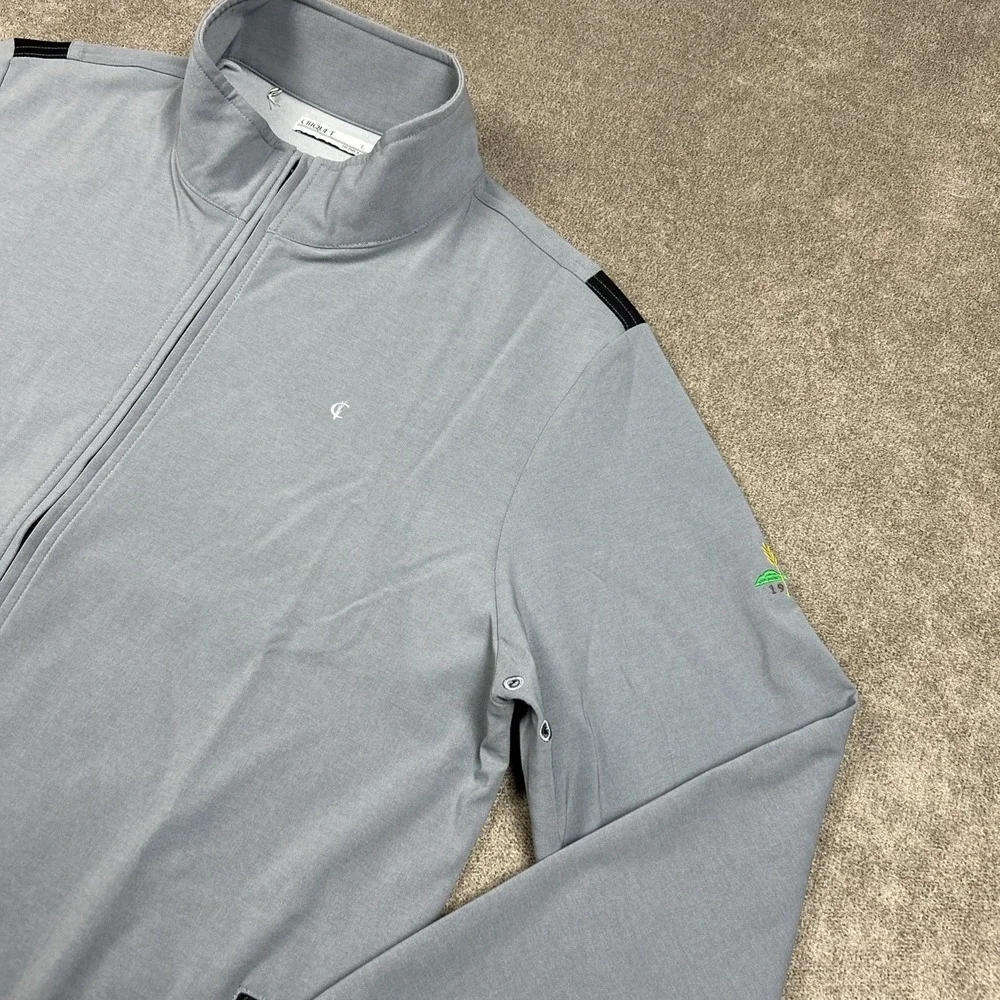Criquet Golf Jacket Mens Large Gray Performance Full Zip Windbreaker Stretch